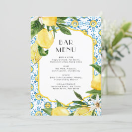 Karte des mediterranen Bar Wasserfarbe