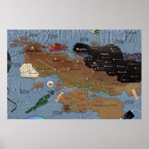 Karte des Metalls (zweite Auflage) Poster