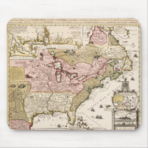 Karte des mittelalterlichen Französisch von Quebec Mousepad