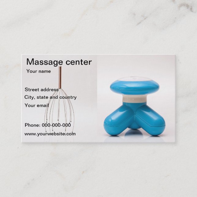 Karte des Mittelpunkts von Massage (Vorderseite)