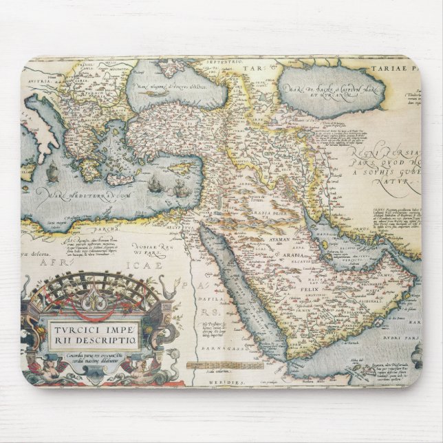 Karte des Mittlere Ostens Mousepad (Vorne)
