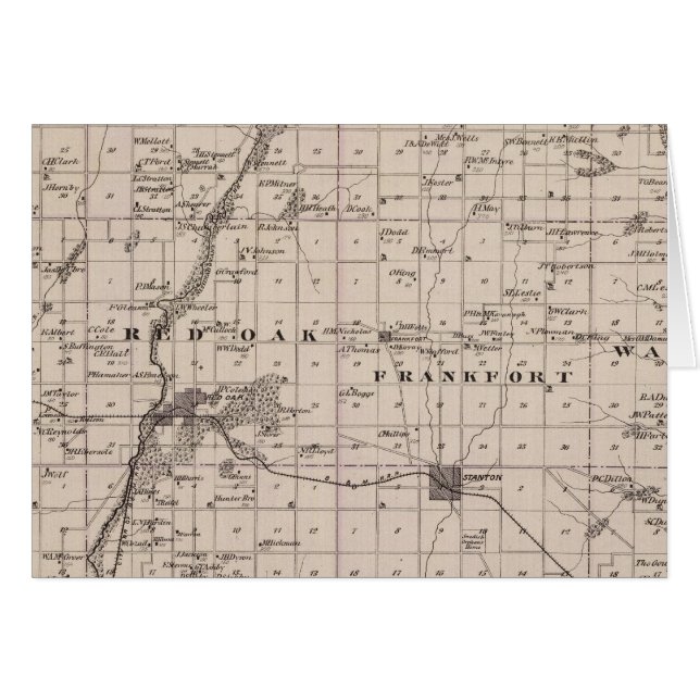 Karte des Montgomery Landkreises, Staat von Iowa (Vorderseite (Horizontal))