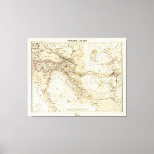 Karte des Nahen Ostens (1855) Leinwanddruck