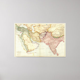 Karte des Nahen Ostens und Südostasiens (1912) Leinwanddruck