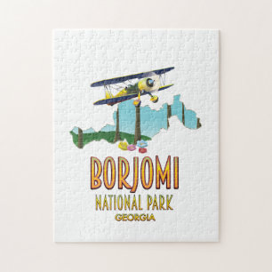Karte des Nationalparks Borjomi Georgien Puzzle