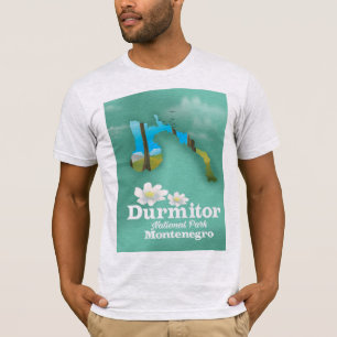 Karte des Nationalparks Durmitor, Montenegro T-Shirt