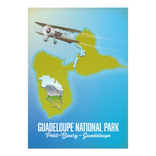 Karte des Nationalparks Guadeloupe Fotodruck