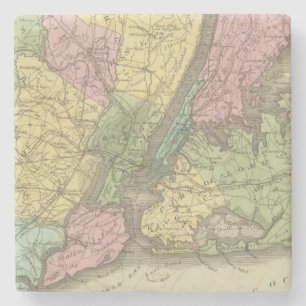 Karte des New York Steinuntersetzer