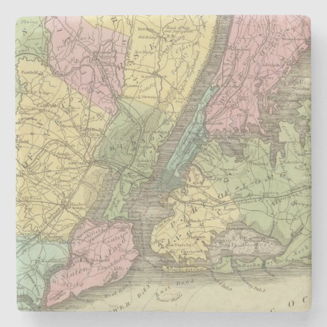 Karte des New York Steinuntersetzer (Vorderseite)