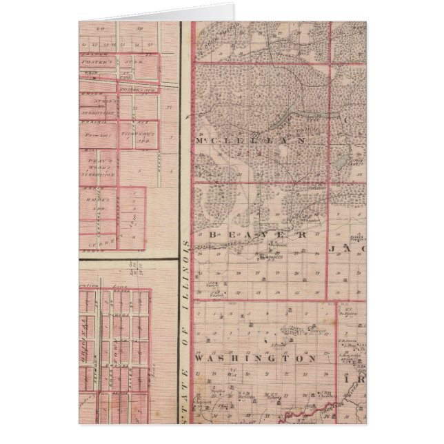 Karte des Newton-Landkreises mit Goodland und Kent (Vorne)