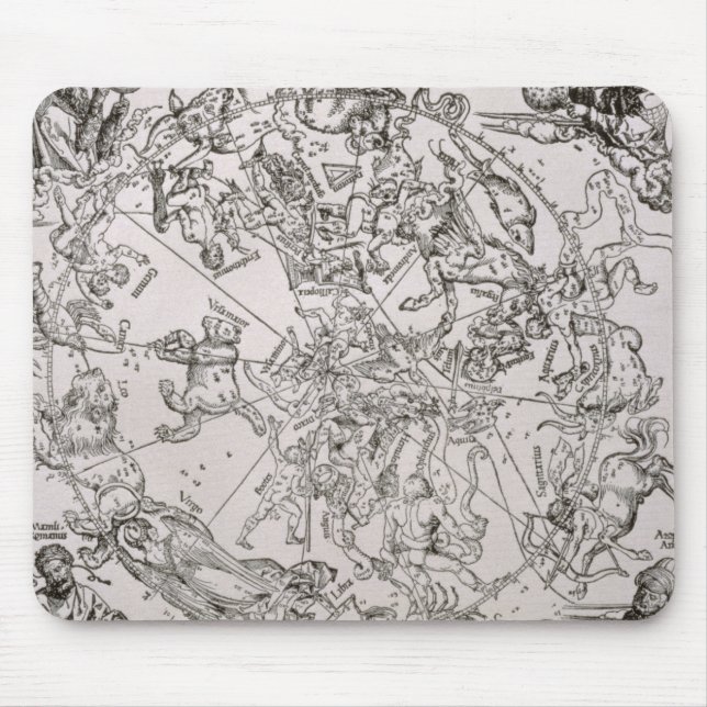 Karte des Nordhimmels Mousepad (Vorne)