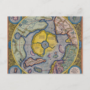 Karte des Nordpols von Mercator aus dem 16. Jahrhu