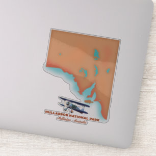 Karte des Nullarbor Nationalparks Australien Aufkleber