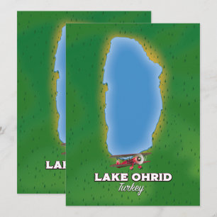 Karte des Ohrid-Sees Türkei
