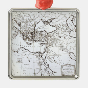 Karte des östlichen Teils des Römischen Reiches Ornament Aus Metall