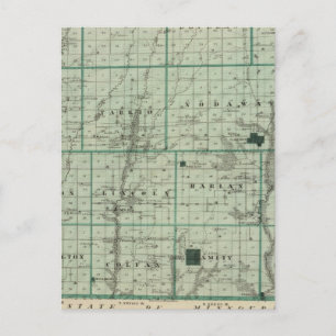 Karte des Page Landkreises, Staat von Iowa