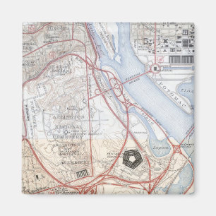 Karte des Pentagon-Straßennetzes Magnet