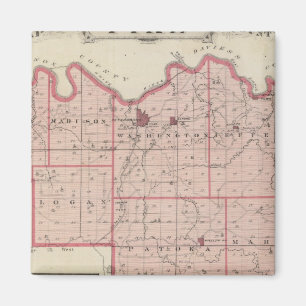 Karte des Pike-Landkreises mit Petersburger Plan Magnet