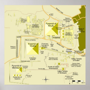 Karte des Pyramidenkomplexes Diagramm Poster