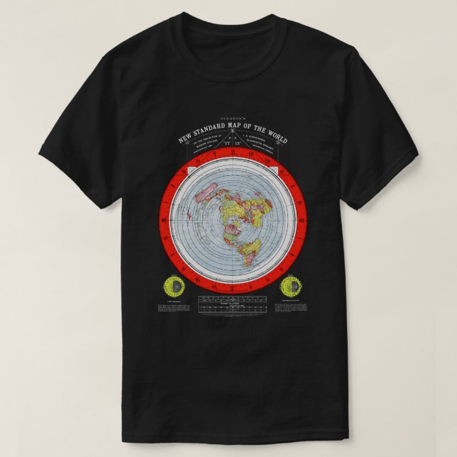 Karte des Quadrats und stationären flachen des T-Shirt (Design vorne)
