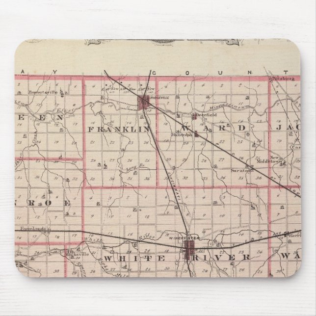 Karte des Randolph-Landkreises Mousepad (Vorne)