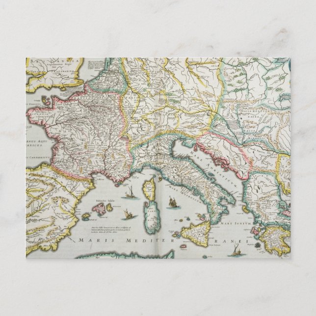 Karte des Reiches von Charlemagne (Vorderseite)