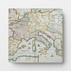 Karte des Reiches von Charlemagne Fotoplatte