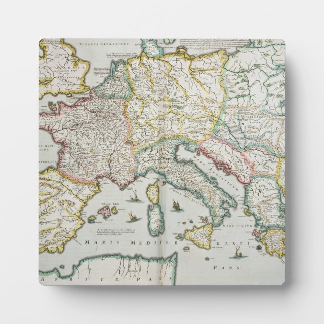 Karte des Reiches von Charlemagne Fotoplatte (Vorderseite)