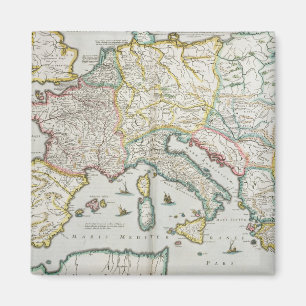 Karte des Reiches von Karl der Große Magnet