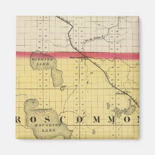 Karte des Roscommon Landkreises, Michigan Magnet