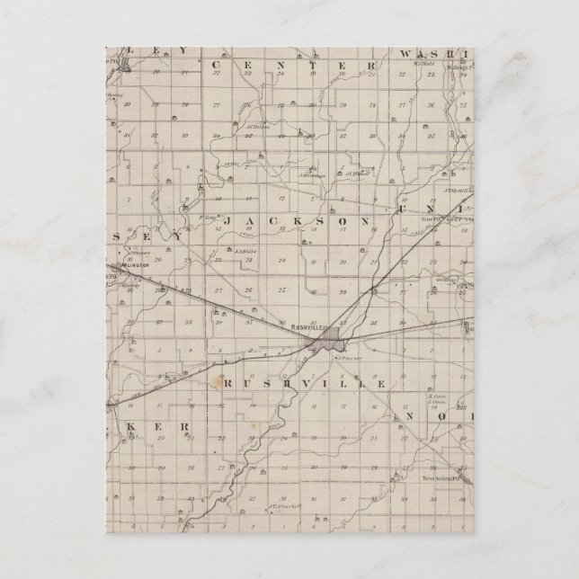 Karte des Rush-Landkreises (Vorderseite)