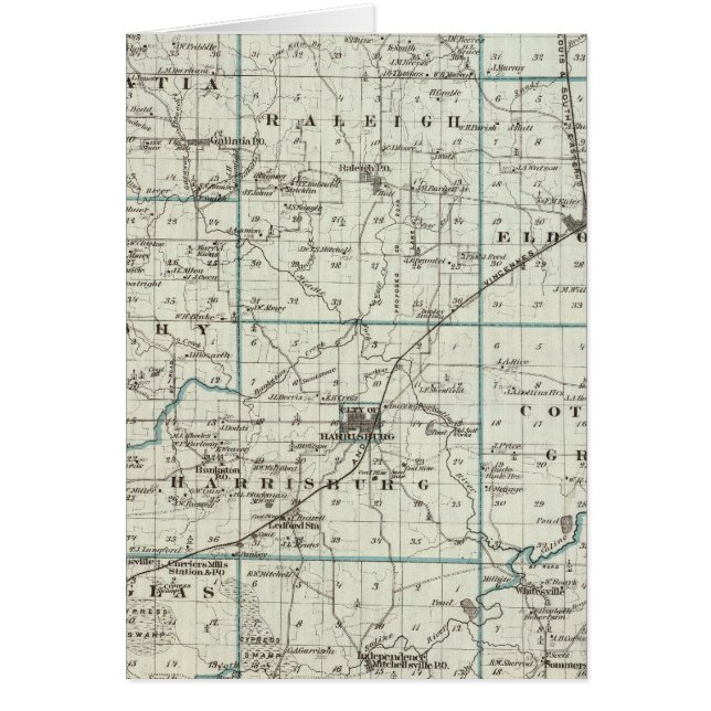 Karte des Saline-Landkreises (Vorne)