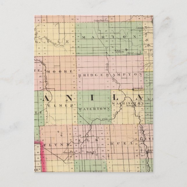 Karte des Sanilac-Landkreises, Michigan (Vorderseite)