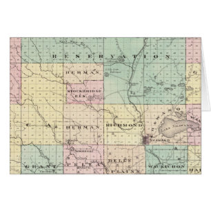 Karte des Shawano-Landkreises, Staat von Wisconsin