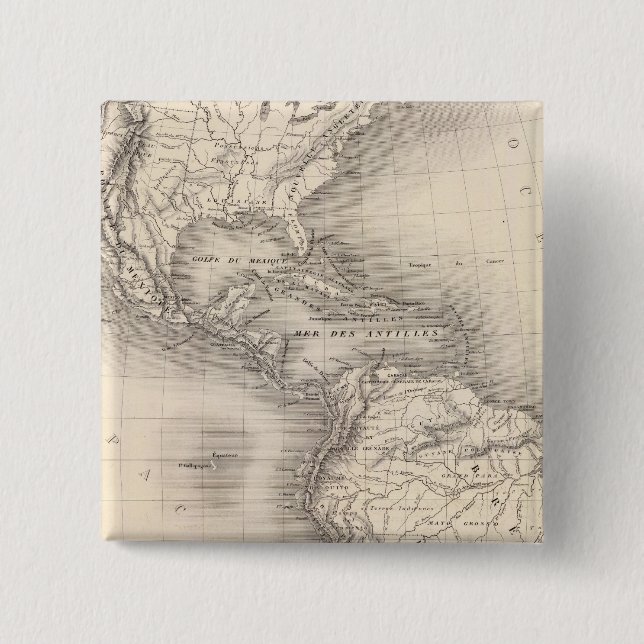 Karte des spanischen Imperiums in Amerika Button (Vorderseite)