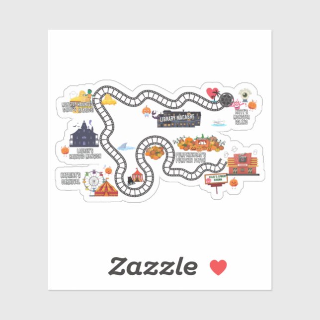 Karte des Spielplatzes Aufkleber (Blatt)