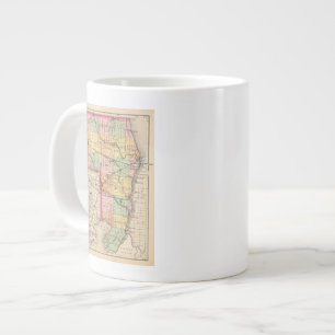 Karte des St Clair Landkreises, Michigan Jumbo-Tasse