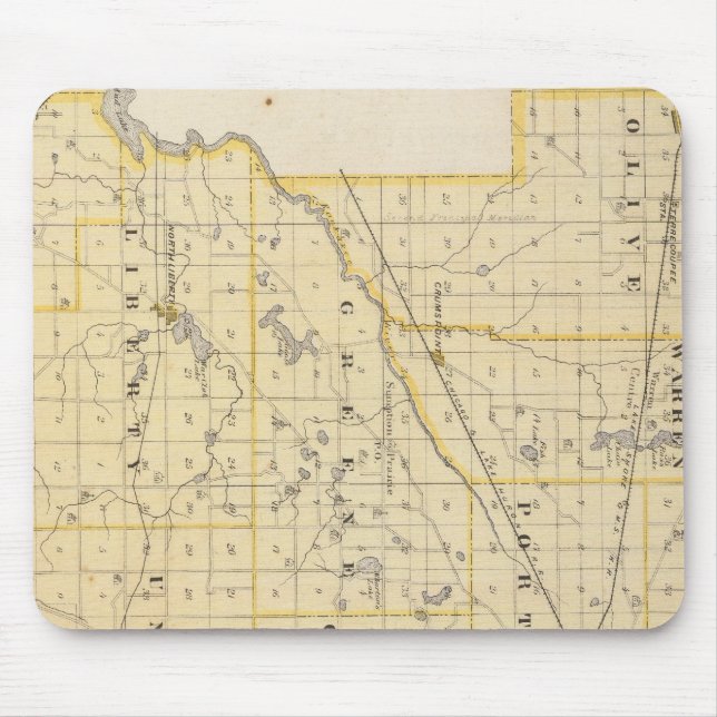 Karte des St. Joseph-Landkreises Mousepad (Vorne)