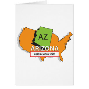 Karte des Staat Arizona