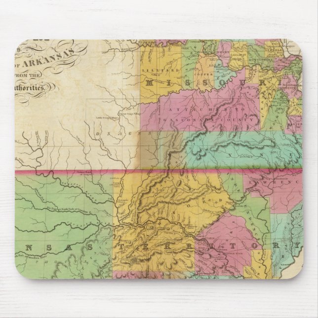 Karte des Staat Missouri Mousepad (Vorne)