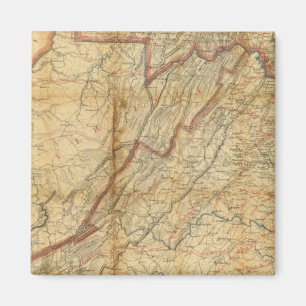 Karte des Staat Virginia Magnet