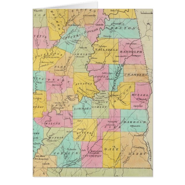 Karte des Staat von Alabama (Vorne)