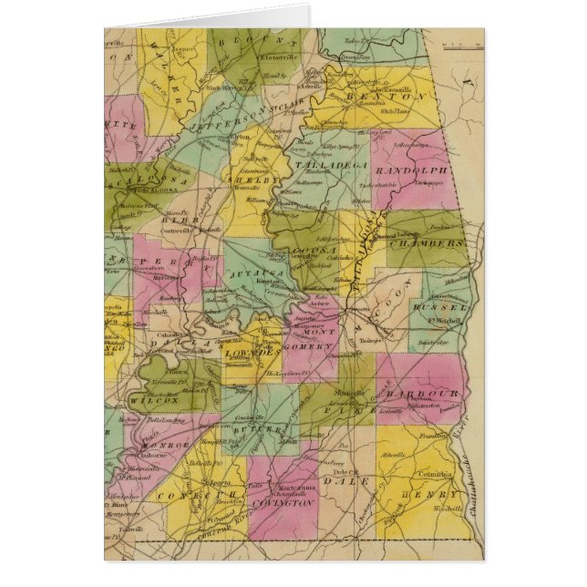 Karte des Staat von Alabama (Vorne)