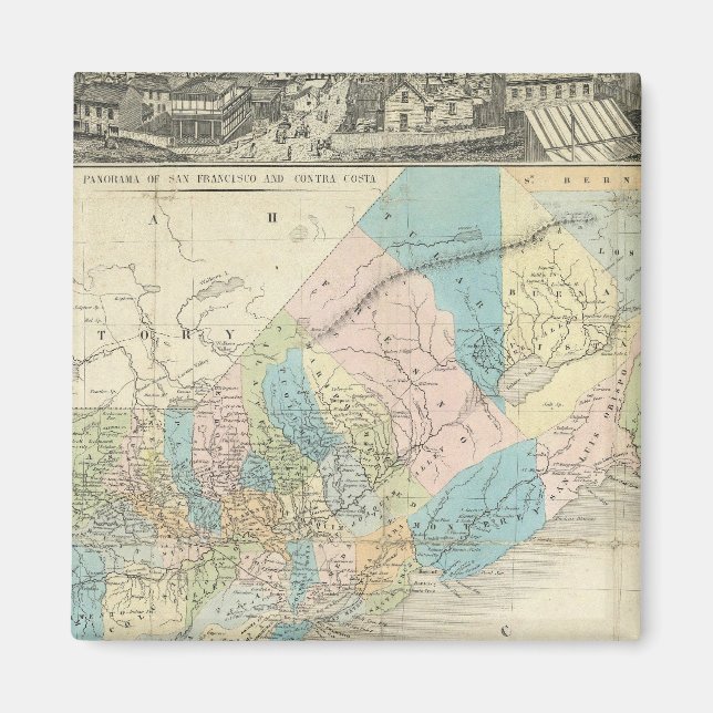 Karte des Staat von Kalifornien Magnet (Vorne)