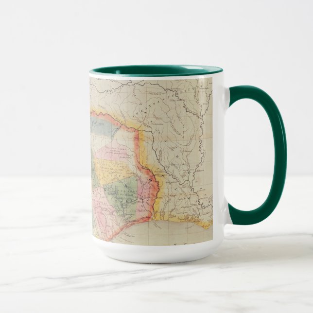 Karte des Staat von Texas | 1835 Tasse (Rechts)