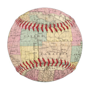 Karte des Staat Wisconsin Baseball