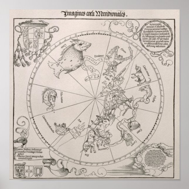 Karte des südlichen Luftraums Poster (Vorne)