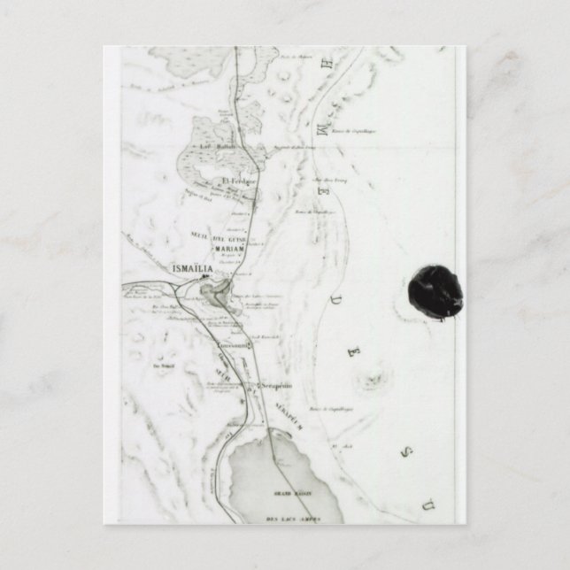 Karte des Suez-Kanals, c.1869 (Vorderseite)