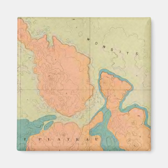 Karte des Uinkaret Plateaus Magnet (Vorne)