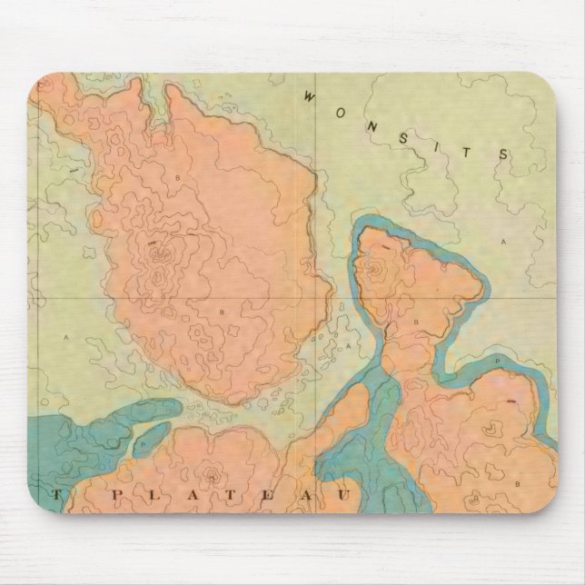 Karte des Uinkaret Plateaus Mousepad (Vorne)